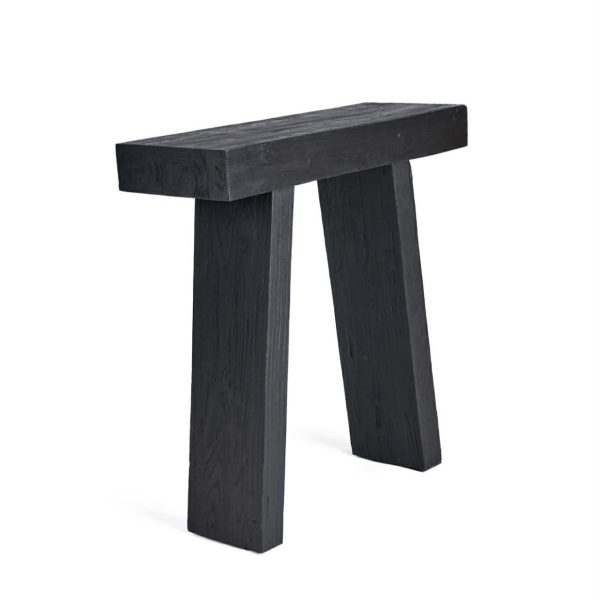Dřevěný teakový konzolový stolek Stance - černý